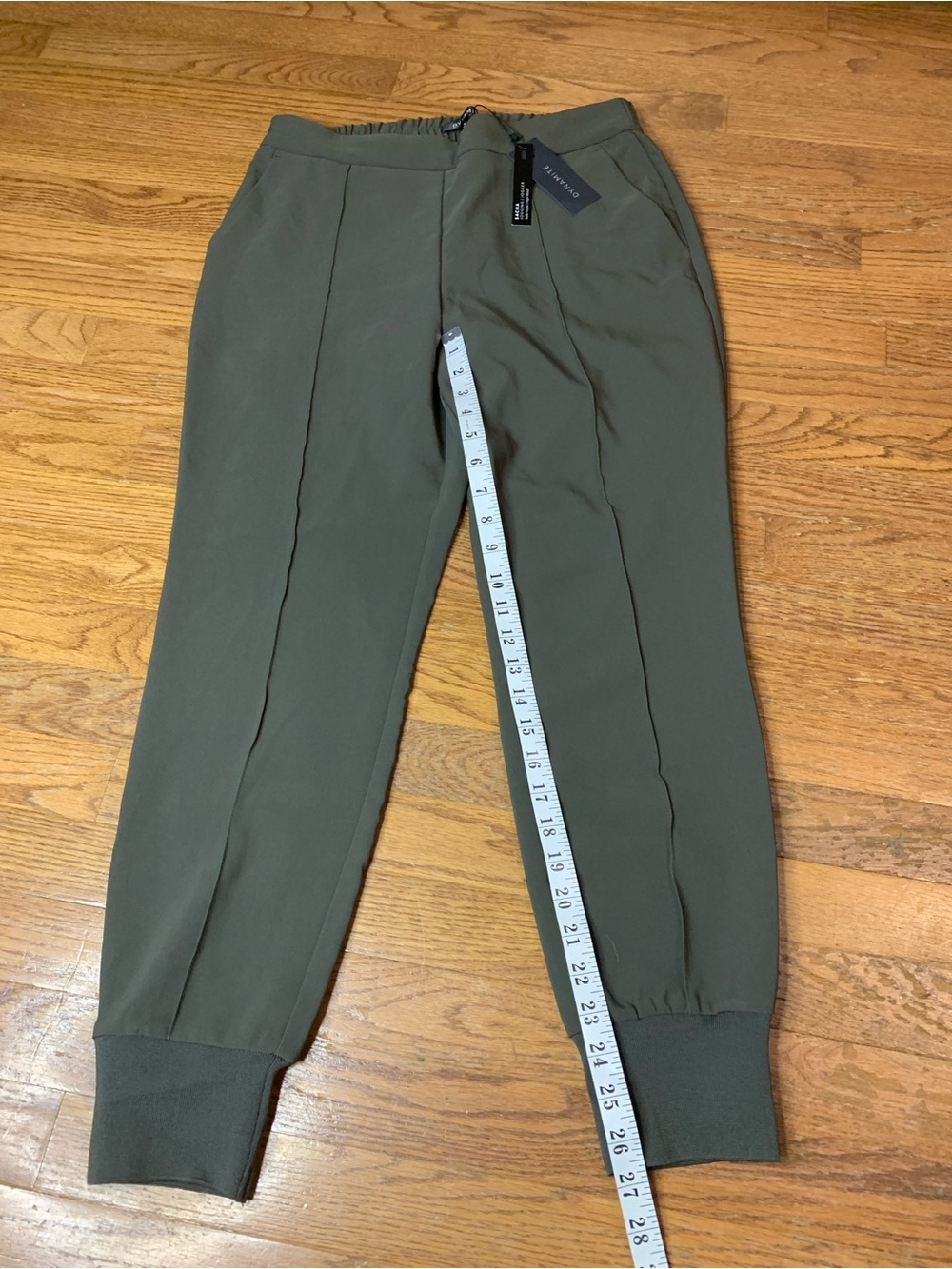 NWT DYNAMITE Sacha Dressy High Waist Jogger Pants Olive Green Size M - Picture 7 of 9
